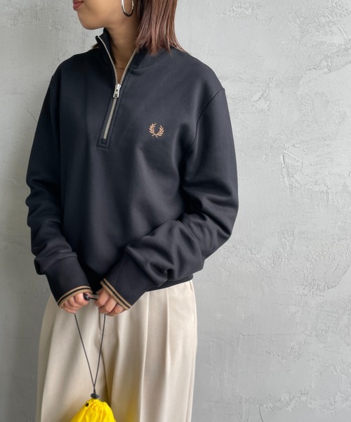 新品FRED PERRY ワンポイントロゴ刺繍 ハーフジップスウェットM3574 楽天市場】フレッドペリー FRED PERRY ハーフジップ スウェット