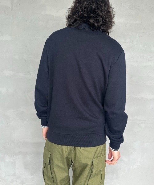 FRED PERRY/フレッドペリー] ワンポイントロゴ刺繍 ハーフジップ