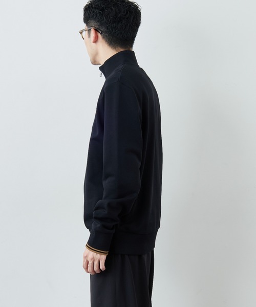 FRED PERRY/フレッドペリー] ワンポイントロゴ刺繍 ハーフジップ