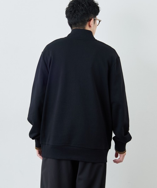 FRED PERRY/フレッドペリー] ワンポイントロゴ刺繍 ハーフジップ