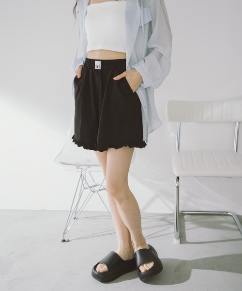 duei(デュイ)の「フリルショートパンツ(その他パンツ・レディース・ブラウン/ブラック・FREE)」の8枚目の写真