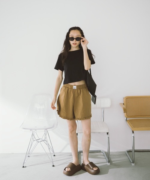 duei(デュイ)の「フリルショートパンツ(その他パンツ・レディース・ブラウン/ブラック・FREE)」の14枚目の写真
