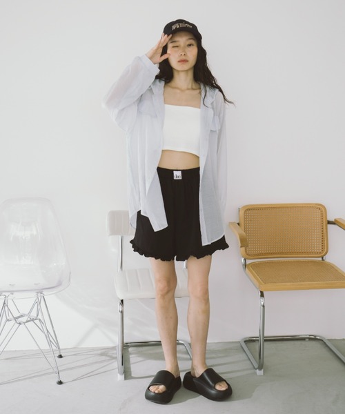 duei(デュイ)の「フリルショートパンツ(その他パンツ・レディース・ブラウン/ブラック・FREE)」の7枚目の写真