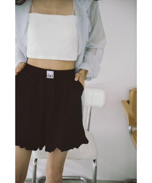 duei(デュイ)の「フリルショートパンツ(その他パンツ・レディース・ブラウン/ブラック・FREE)」の6枚目の写真
