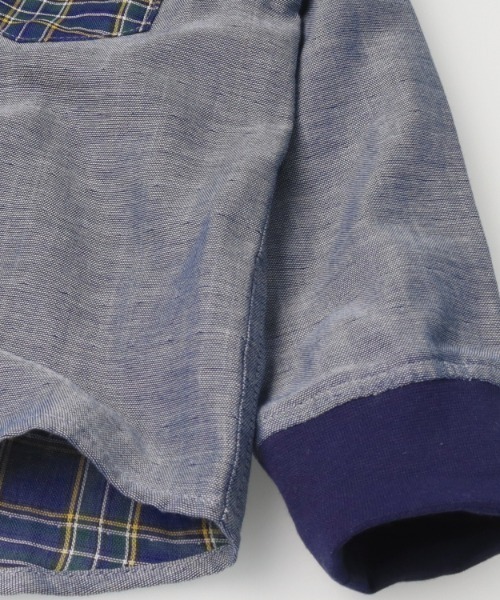 Moujonjon（ムージョンジョン）の「袖口リブＷガーゼシャツ（シャツ/ブラウス・キッズ・ネイビー・140/130/120/110/100/90）」の6枚目の写真