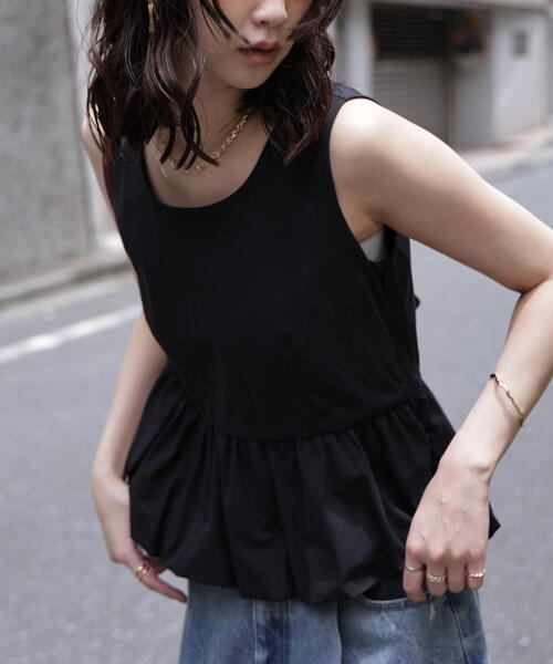 FREE'S MART（フリーズマート）の「バルーンペプラムノースリブラウス（シャツ/ブラウス・レディース・ホワイト/イエロー/ブラック・FREE）」の19枚目の写真