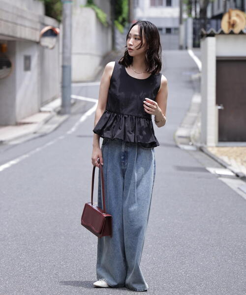 FREE'S MART（フリーズマート）の「バルーンペプラムノースリブラウス（シャツ/ブラウス・レディース・ホワイト/イエロー/ブラック・FREE）」の22枚目の写真