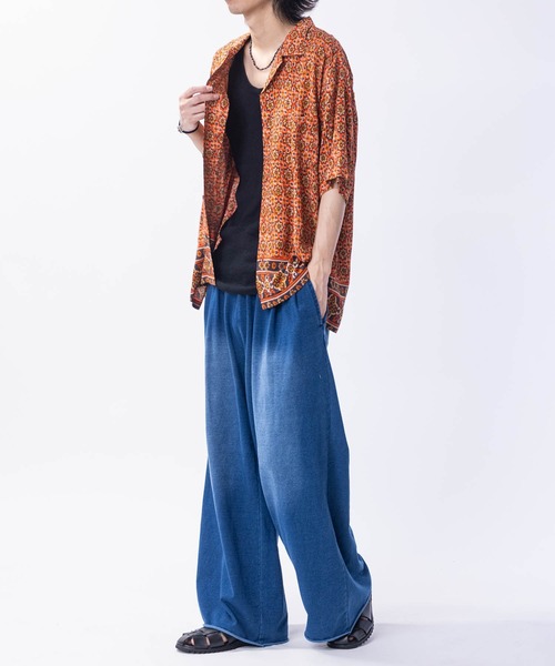 JOHN'S CLOSET（ジョンズクローゼット）の「【3】2タック スウェット ワイドスラックス（スラックス・メンズ・グレー/ブラック系/グレー系/インディゴブルー・MEDIUM/LARGE/X-LARGE）」の10枚目の写真