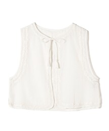 Fanaka（ファナカ）の「【SHIPS別注】Fanaka:〈手洗い可能〉メッシュ 刺繍 ジレ（ベスト）」