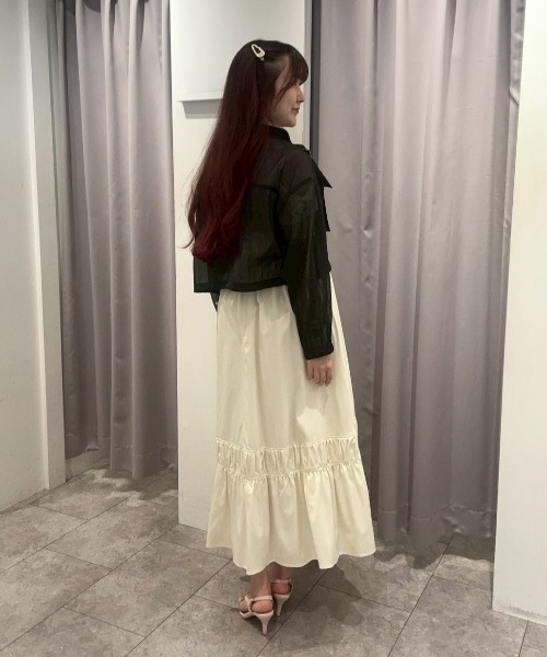REDYAZEL(レディアゼル)の「シャーリングオープンショルダーワンピース(ワンピース・レディース・ブラック/イエロー/ブルー・FREE)」の9枚目の写真