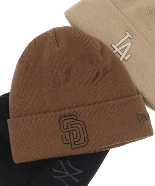 NEW ERA(ニューエラ)の「ニューエラ ニット帽 MLB ONSPOTZ別注(ニットキャップ/ビーニー・メンズ・ブラウン/グレー/ベージュ/ブラック系/ネイビー/ブラック・FREE)」の4枚目の写真