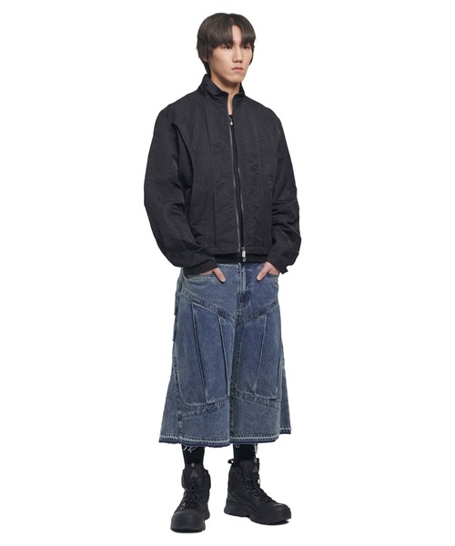 NOMANUAL /ノーマニュアル」SHIELD DENIM BERMUDA PANTS