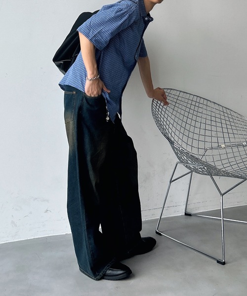 UNDERSTATEMENTs(アンダーステイトメント)の「【ユニセックス】ベーシックチェック柄シャツ(シャツ/ブラウス・メンズ・ブルー・LARGE/MEDIUM)」の6枚目の写真