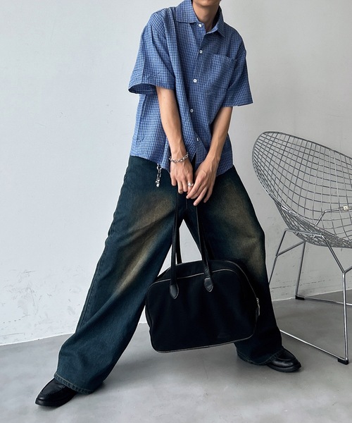 UNDERSTATEMENTs(アンダーステイトメント)の「【ユニセックス】ベーシックチェック柄シャツ(シャツ/ブラウス・メンズ・ブルー・LARGE/MEDIUM)」の7枚目の写真
