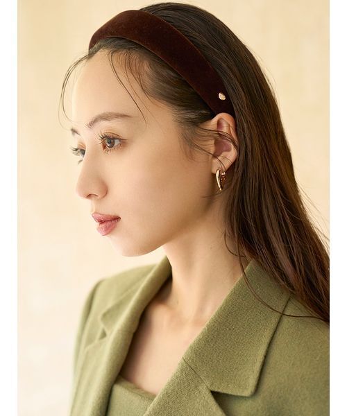 SNIDEL(スナイデル)の「ベロアカチューシャ(カチューシャ・レディース・ブラック/ブラウン・F)」の21枚目の写真