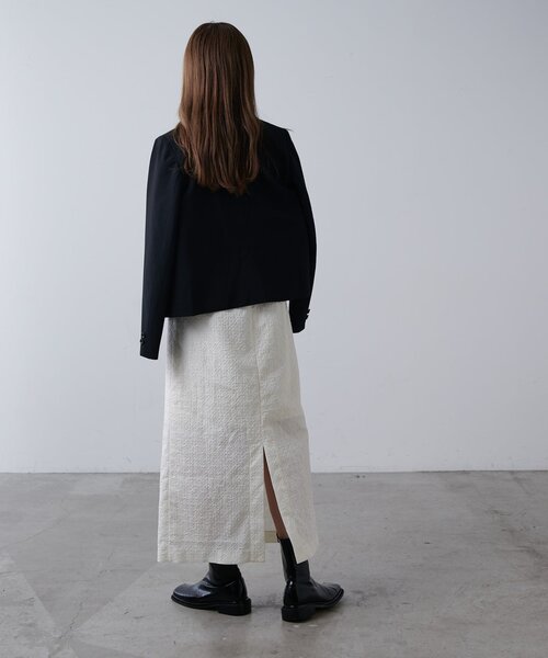 Lui's（ルイス）の「ジャガードシャーリングキャミワンピース（ワンピース・レディース・オフホワイト/ブラック/ベージュ・FREE）」の16枚目の写真