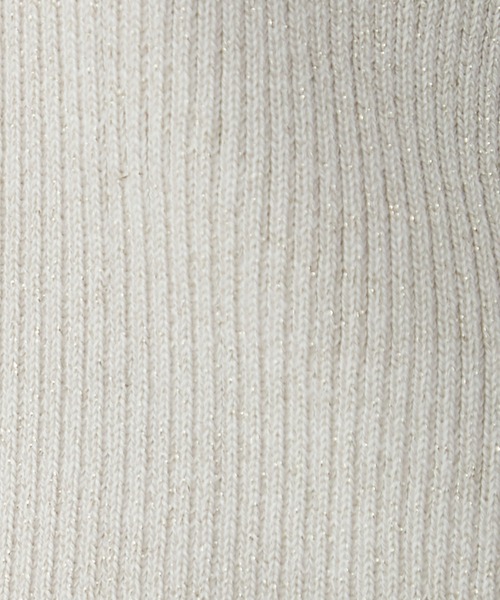 Cherir Mignon（シェリルミニョン）の「【Cherir Mignon】シアーフリルラメリブニットプルオーバー（ニット/セーター・レディース・チャコールグレー/アイボリー/ブラウン・FREE）」の16枚目の写真