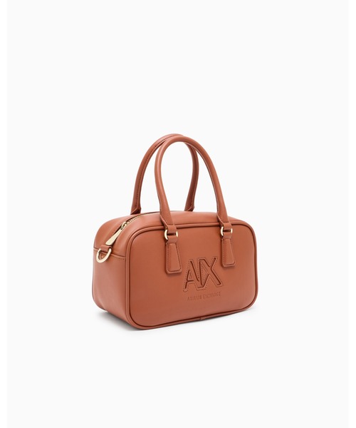 ARMANI EXCHANGE(アルマーニエクスチェンジ)の「【A|X アルマーニ エクスチェンジ】<オンライン限定>AXロゴ ミニボウリングバッグ(ハンドバッグ・レディース・ダークグリーン/キャメル・FREE)」の6枚目の写真
