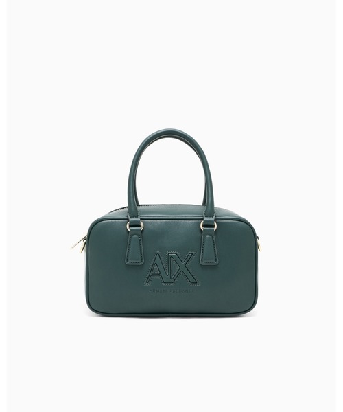 ARMANI EXCHANGE(アルマーニエクスチェンジ)の「【A|X アルマーニ エクスチェンジ】<オンライン限定>AXロゴ ミニボウリングバッグ(ハンドバッグ・レディース・ダークグリーン/キャメル・FREE)」の18枚目の写真