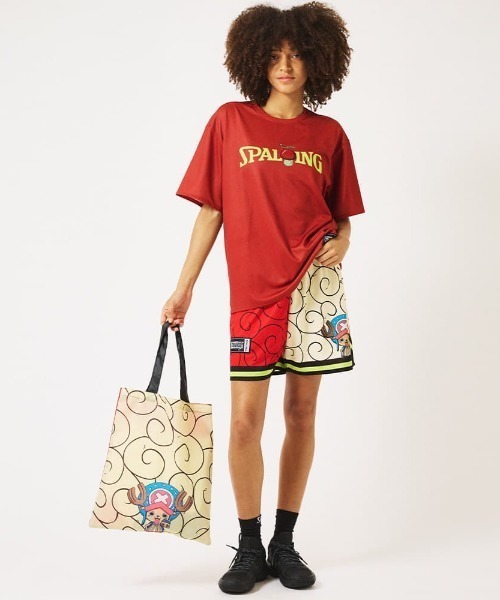 SPALDING(スポルディング)の「【SPALDING/スポルディング】Tシャツ ONE PIECE ヒトヒトの実 ロゴ/吸水速乾機能・UVカット機能・アニメ半袖Tシャツ(Tシャツ/カットソー・メンズ・ブラック/ホワイト/レッド・LARGE/MEDIUM)」の4枚目の写真