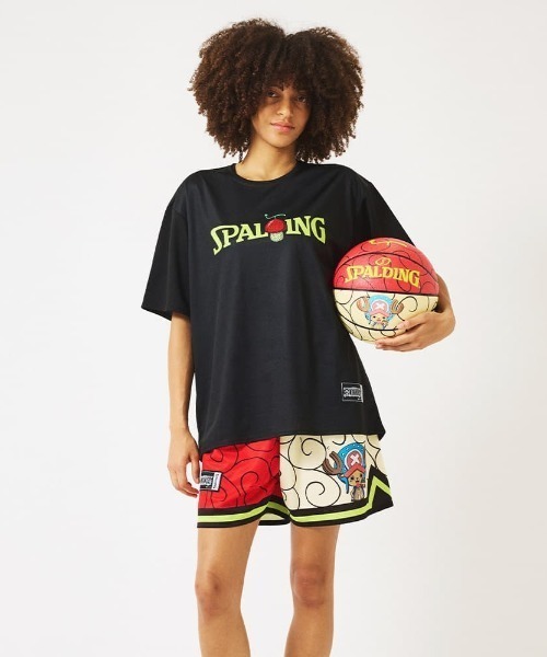 SPALDING(スポルディング)の「【SPALDING/スポルディング】Tシャツ ONE PIECE ヒトヒトの実 ロゴ/吸水速乾機能・UVカット機能・アニメ半袖Tシャツ(Tシャツ/カットソー・メンズ・ブラック/ホワイト/レッド・LARGE/MEDIUM)」の5枚目の写真