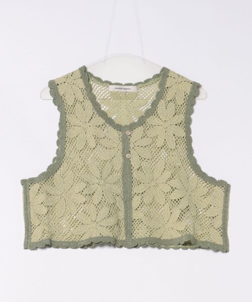 SUPER HAKKA（スーパーハッカ）の「マーガレットリリアンコード刺繍ベスト（ベスト・レディース・ブラック/ブルー/グリーン・FREE）」の3枚目の写真