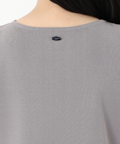 STRAWBERRY-FIELDS（ストロベリーフィールズ）の「シェリルストレッチ_ミドル丈総針ニット（ニット/セーター・レディース・レッド/グレー/ブラック/モーブ系・2）」の10枚目の写真