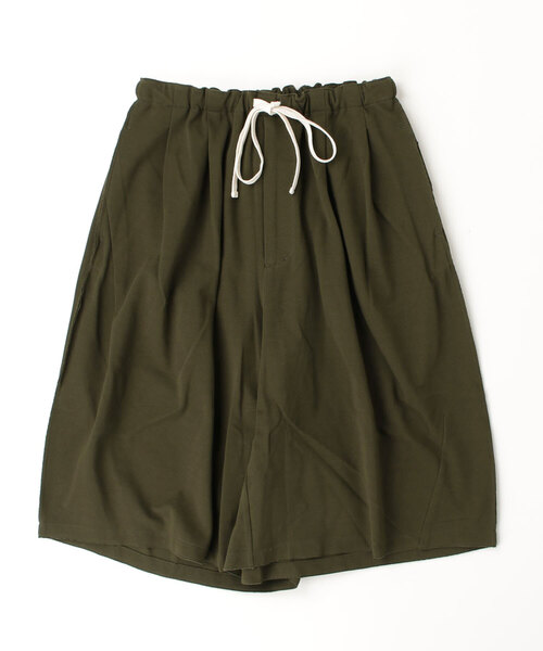 my beautiful landlet（マイビューティフルランドレット）の「【my beautiful landlet】 PONTE KNIT WIDE SHORT PANTS（その他パンツ・メンズ・カーキ/グレー/ブラック/ホワイト・1/0）」の11枚目の写真