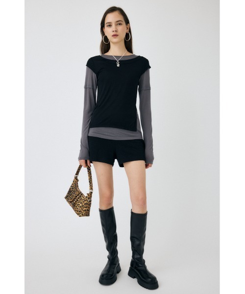 MOUSSY（マウジー）の「BOUCLE TWEED ショートパンツ（その他パンツ・レディース・ブラック系その他/ブラック・1/2）」の4枚目の写真