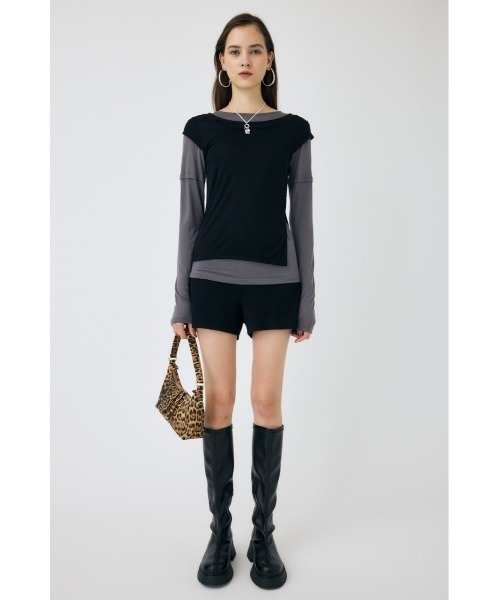 MOUSSY（マウジー）の「BOUCLE TWEED ショートパンツ（その他パンツ・レディース・ブラック系その他/ブラック・1/2）」の6枚目の写真