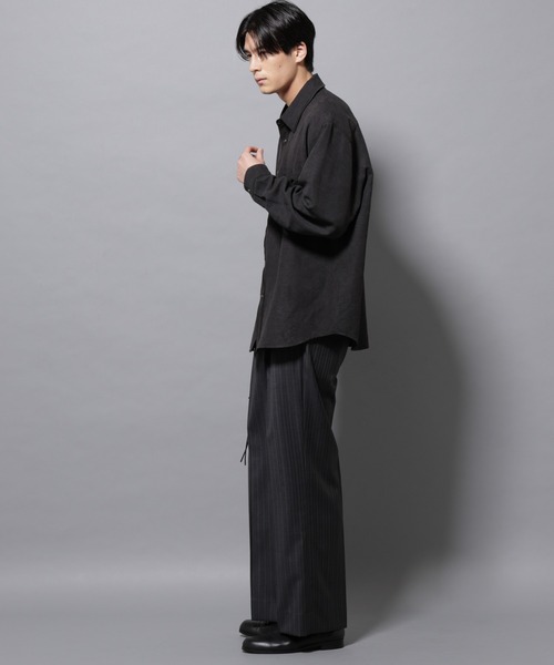 NANO universe（ナノユニバース）の「エンブロイダリーフェイクスウェードシャツ（シャツ/ブラウス・メンズ・ブラック/ブラウン・M/L）」の15枚目の写真