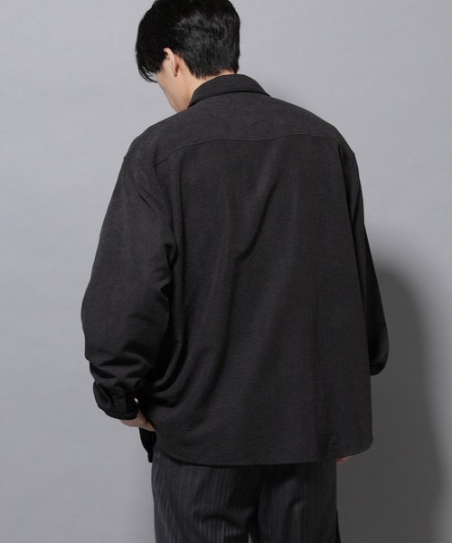 NANO universe（ナノユニバース）の「エンブロイダリーフェイクスウェードシャツ（シャツ/ブラウス・メンズ・ブラック/ブラウン・M/L）」の12枚目の写真