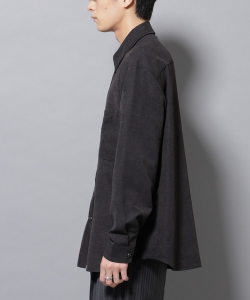 NANO universe（ナノユニバース）の「エンブロイダリーフェイクスウェードシャツ（シャツ/ブラウス・メンズ・ブラック/ブラウン・M/L）」の17枚目の写真