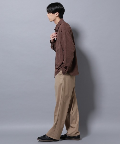 NANO universe（ナノユニバース）の「エンブロイダリーフェイクスウェードシャツ（シャツ/ブラウス・メンズ・ブラック/ブラウン・M/L）」の8枚目の写真