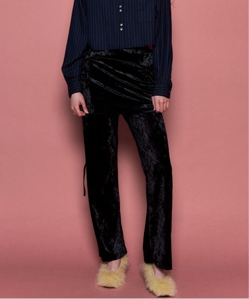 Multiway Layered Velour Pants/マルチウェイレイヤードベロアパンツ