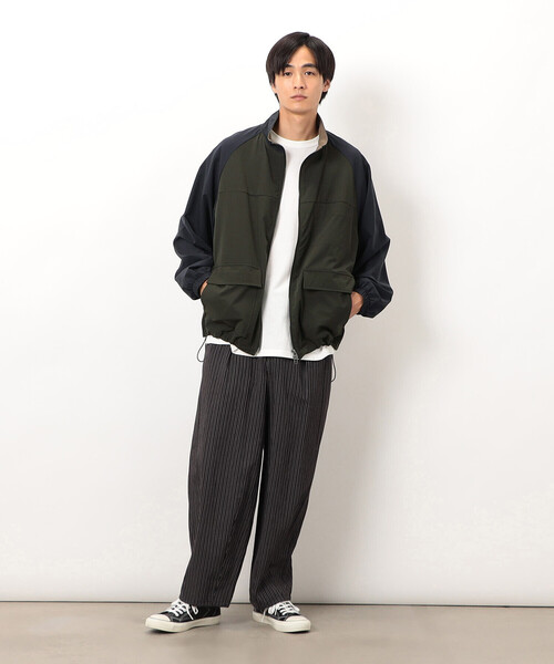 Purple&Yellow(パープルアンドイエロー)の「ナイロンストレッチブルゾン(ブルゾン・メンズ・ブラック/マルチ・SMALL/MEDIUM/LARGE)」の9枚目の写真