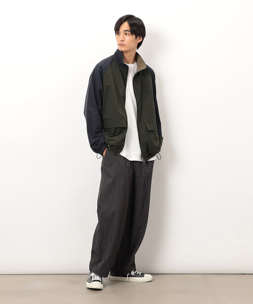 Purple&Yellow(パープルアンドイエロー)の「ナイロンストレッチブルゾン(ブルゾン・メンズ・ブラック/マルチ・SMALL/MEDIUM/LARGE)」の10枚目の写真