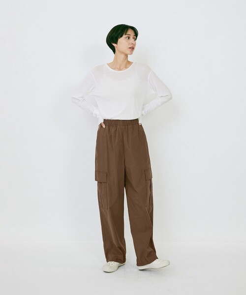 LOISIR(ロワズィール)の「【MTサイズ有り】コットンポプリンパラシュートパンツ(その他パンツ・レディース・ブラウン/ベージュ・MT/M)」の16枚目の写真