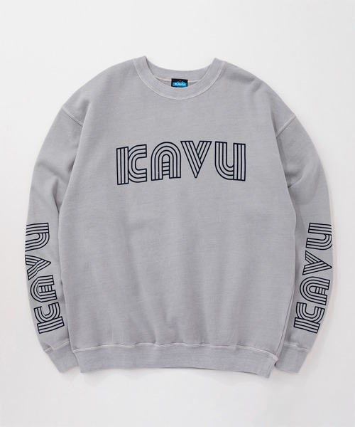 KAVU(カブー)の「KAVU/カブー Twist Logo Sweat/ツイストロゴスウェット(スウェット・メンズ・ネイビー/ライトグレー/イエロー・LARGE/X-LARGE/MEDIUM)」の5枚目の写真