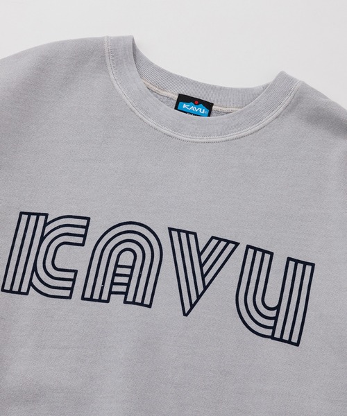 KAVU(カブー)の「KAVU/カブー Twist Logo Sweat/ツイストロゴスウェット(スウェット・メンズ・ネイビー/ライトグレー/イエロー・LARGE/X-LARGE/MEDIUM)」の7枚目の写真
