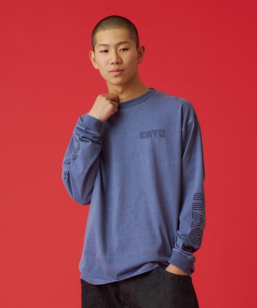 KAVU(カブー)の「KAVU/カブー Twist Logo Sweat/ツイストロゴスウェット(スウェット・メンズ・ネイビー/ライトグレー/イエロー・LARGE/X-LARGE/MEDIUM)」の9枚目の写真