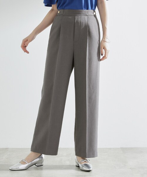 grove(グローブ)の「【洗える/美脚ラインキープ】ワイドパンツ(その他パンツ・レディース・ブラック/ブラウン系その他/ライトベージュ/チャコールグレー・03/02/01/04/05)」の3枚目の写真
