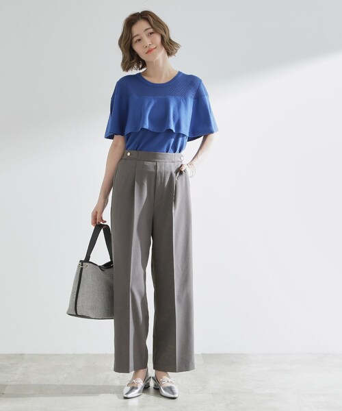 grove(グローブ)の「【洗える/美脚ラインキープ】ワイドパンツ(その他パンツ・レディース・ブラック/ブラウン系その他/ライトベージュ/チャコールグレー・03/02/01/04/05)」の9枚目の写真