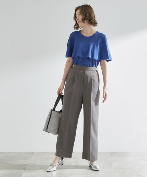 grove(グローブ)の「【洗える/美脚ラインキープ】ワイドパンツ(その他パンツ・レディース・ブラック/ブラウン系その他/ライトベージュ/チャコールグレー・03/02/01/04/05)」の10枚目の写真