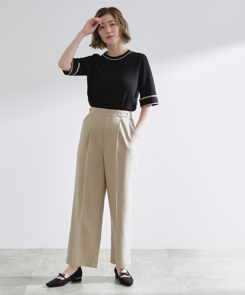 grove(グローブ)の「【洗える/美脚ラインキープ】ワイドパンツ(その他パンツ・レディース・ブラック/ブラウン系その他/ライトベージュ/チャコールグレー・03/02/01/04/05)」の22枚目の写真
