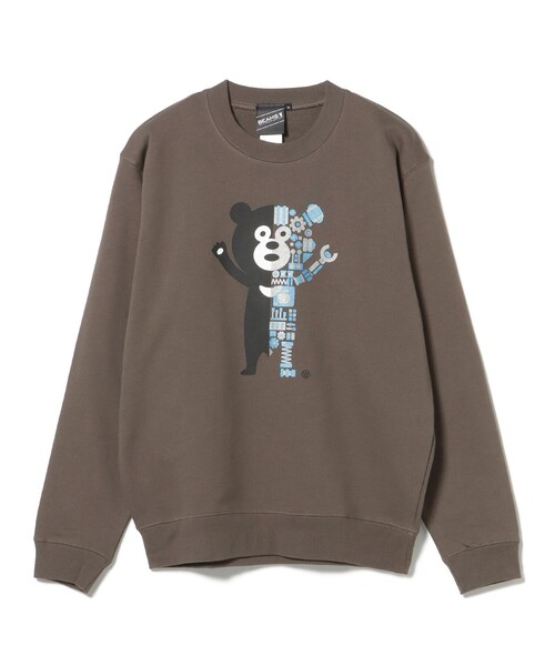 BEAMS T(ビームスティー)の「BEAMS T / メカ ベア クルーネック スウェット(スウェット・メンズ・ダークブラウン/ネイビー/チャコールグレー・LARGE/MEDIUM/SMALL/X-LARGE)」の2枚目の写真