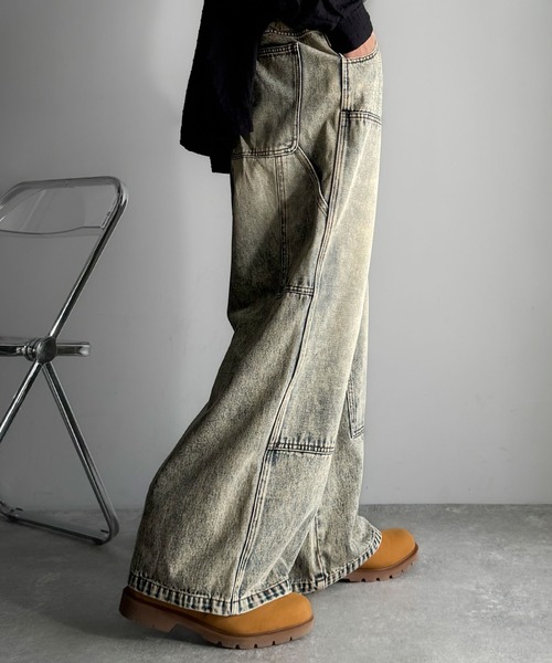 Classical Origin（クラシカルオリジン）の「ダブルニー仕様ワイドペインターデニム／Double Knee Wide Painter Denim（デニムパンツ・メンズ・その他1/ライトブルー/ブラック・MEDIUM/LARGE/SMALL）」の16枚目の写真
