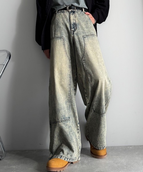 Classical Origin（クラシカルオリジン）の「ダブルニー仕様ワイドペインターデニム／Double Knee Wide Painter Denim（デニムパンツ・メンズ・その他1/ライトブルー/ブラック・MEDIUM/LARGE/SMALL）」の19枚目の写真