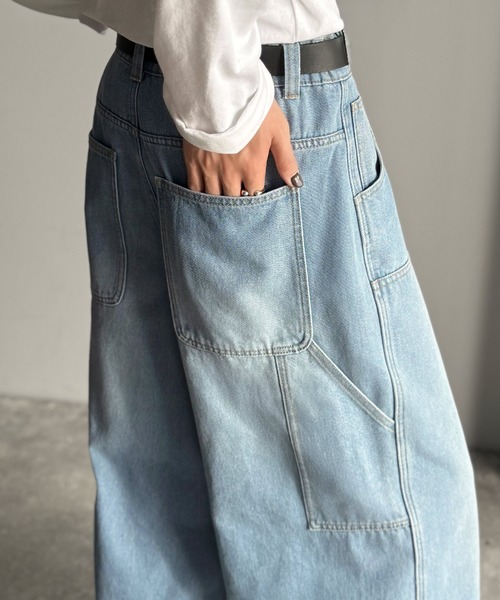 Classical Origin（クラシカルオリジン）の「ダブルニー仕様ワイドペインターデニム／Double Knee Wide Painter Denim（デニムパンツ・メンズ・その他1/ライトブルー/ブラック・MEDIUM/LARGE/SMALL）」の14枚目の写真