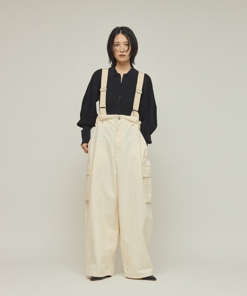 Johnbull（ジョンブル）の「JOHNBULL/ジョンブル MILサロペット /  2WAYサロペット / JL253P09（サロペット/オーバーオール・レディース・ブラック/オフホワイト・M/S）」の14枚目の写真